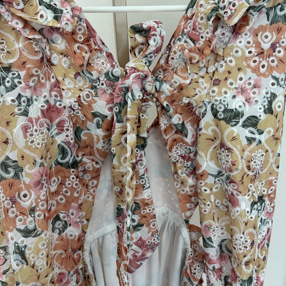 NEW EN SAISON ANTHROPOLOGIE PRESLEY RUFFLE MINI DRESS - Picture 7 of 12